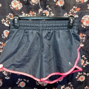 Danskin Black Athletic Shorts with Pink Trim